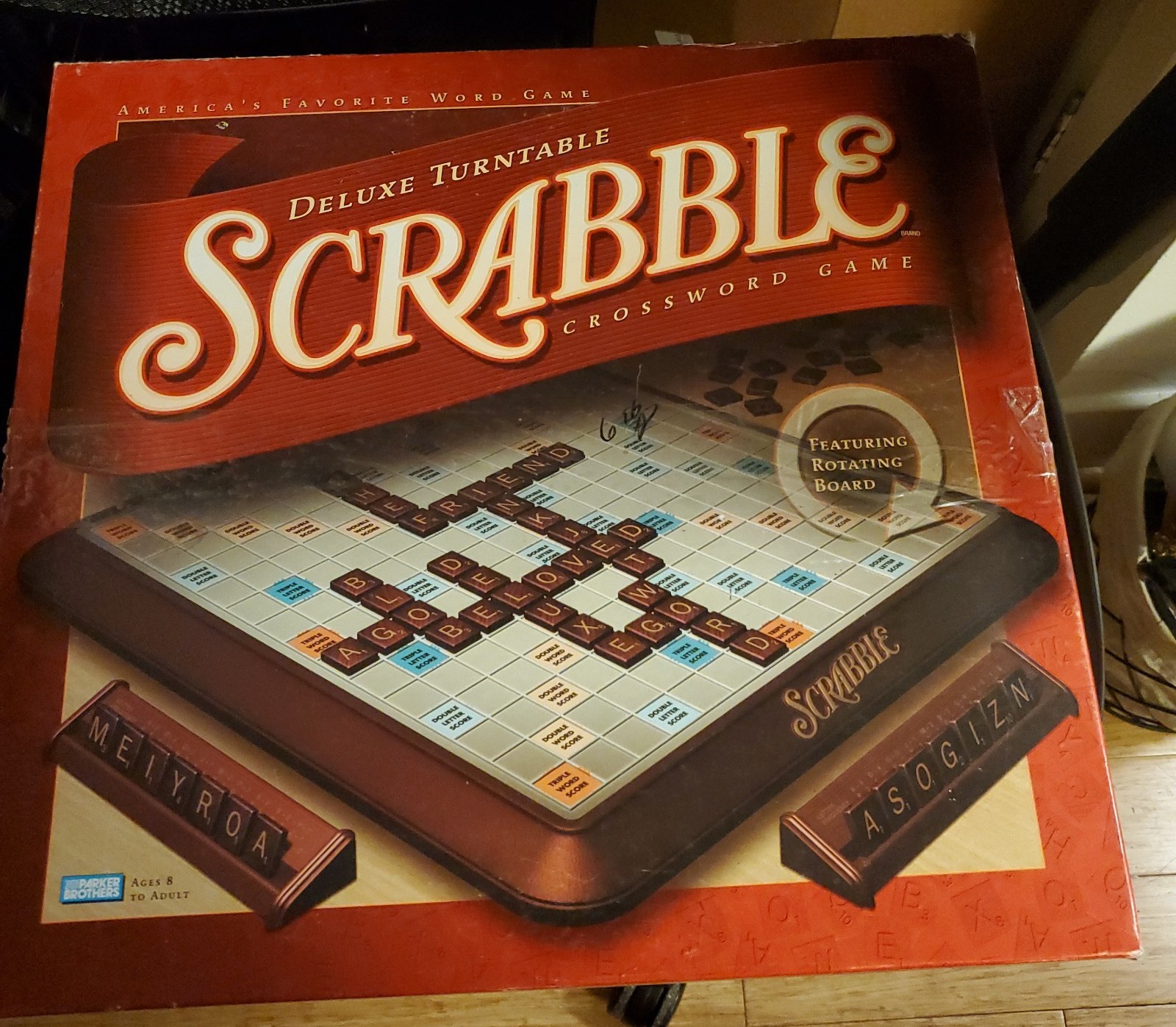 DELUXE TURNTABLE Scrabble Crossword Game in Excellent Condition