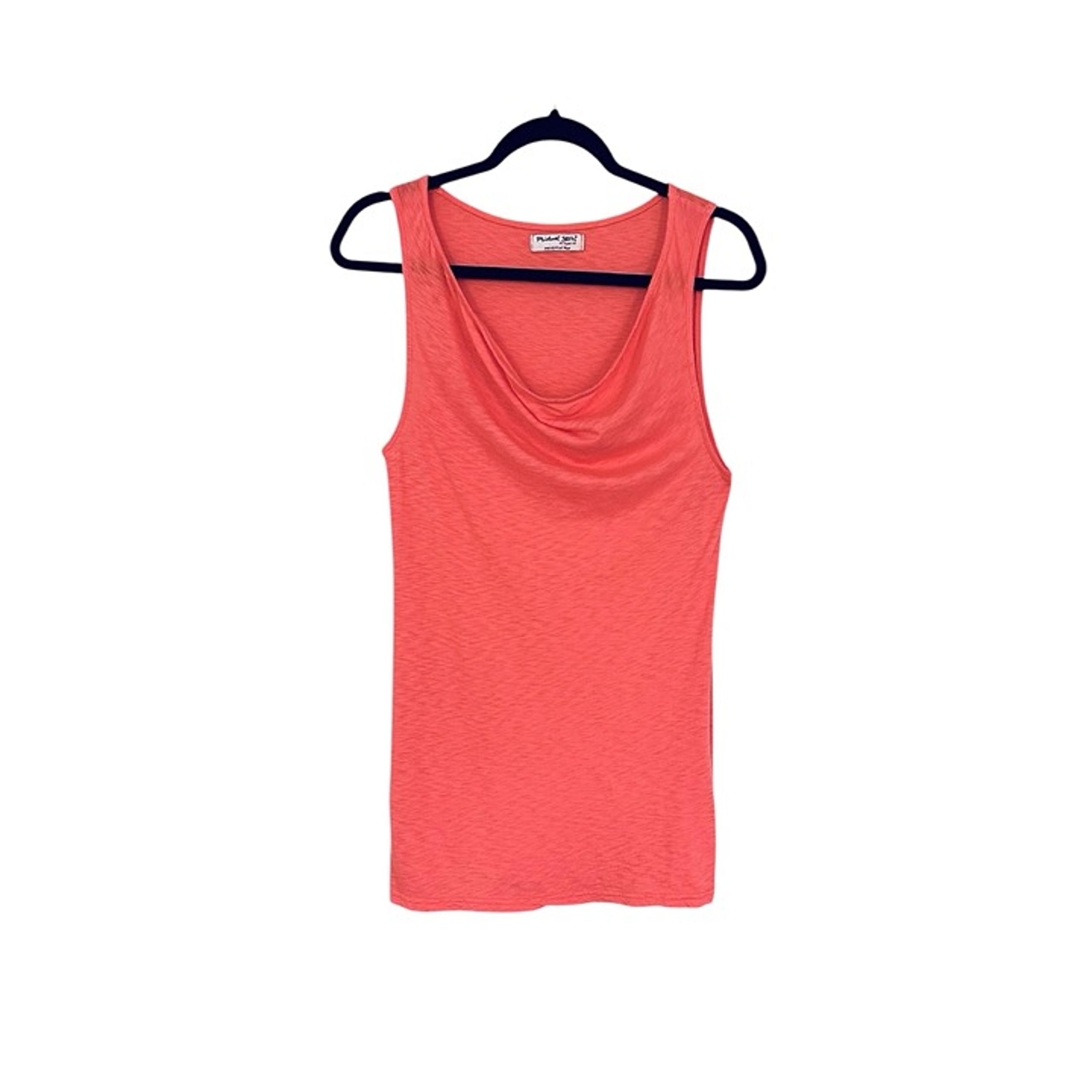 Michael Stars Coral Draped Neck Tank Top One Size