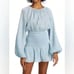 Ramy Brook Bennett Shirred Ruffle Mini Dress Size Small Smocked Designer