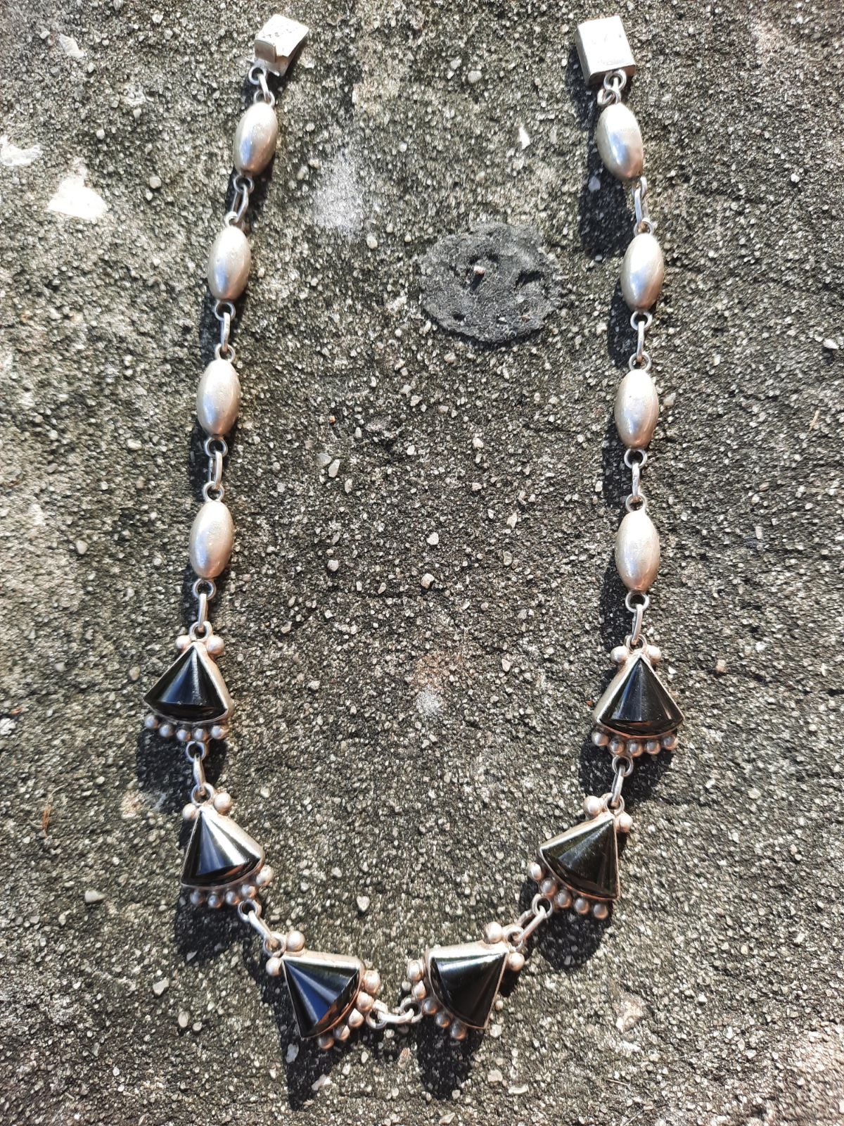 VTG Sterling women's Onyx necklace