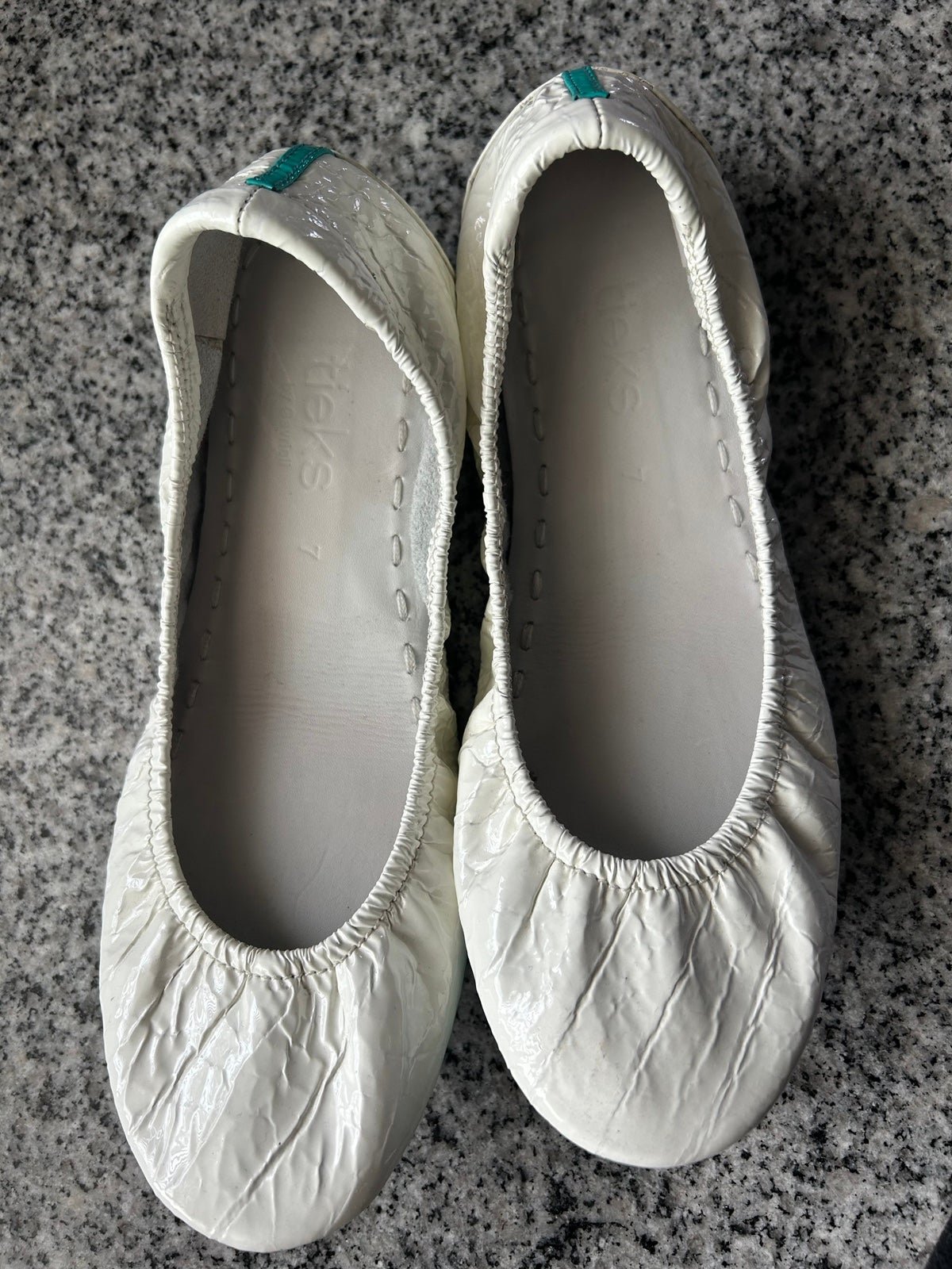 EUC white croc Tieks