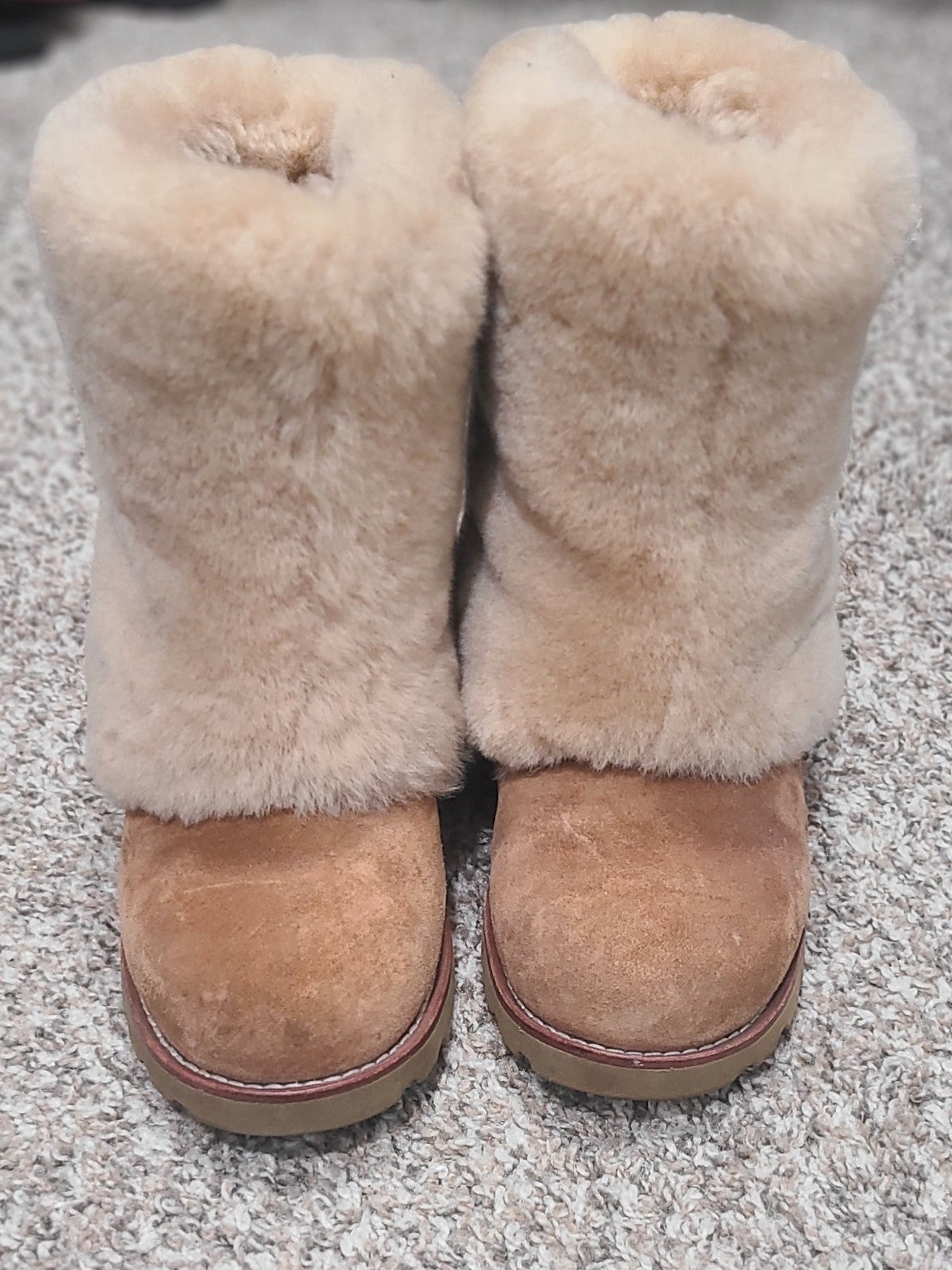 UGG Boots MAYLIN S/N 3220 CHESTNUT SUEDE SHEARLING WOMEN SIZE 5