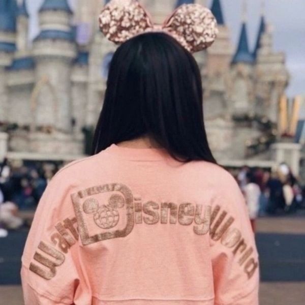 Disneyworld Spirit Jersey Rose Gold Glitter Spirit Jersey XS