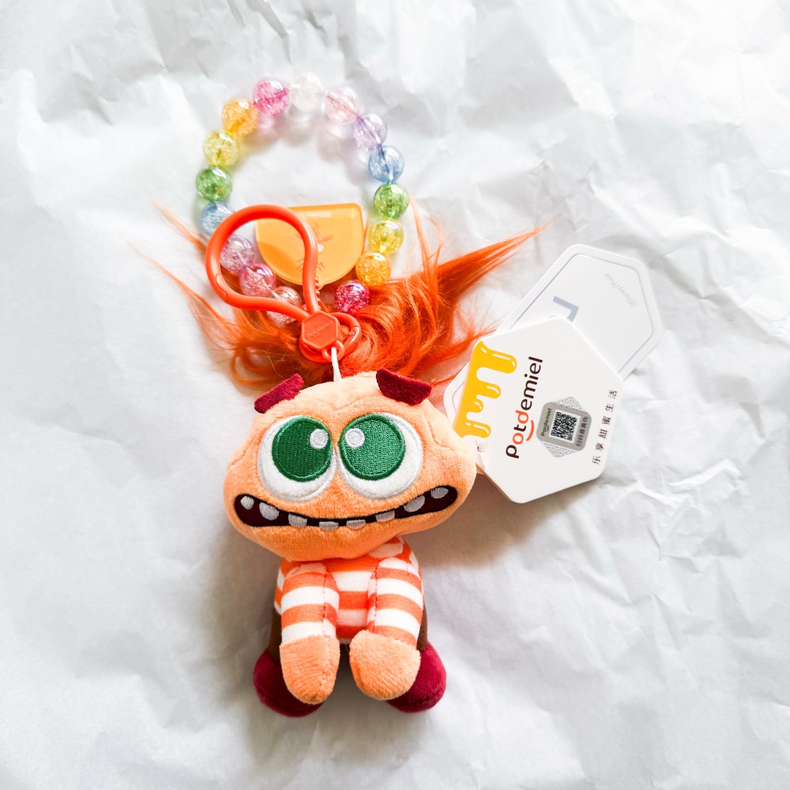 Disney Inside Out 2 Anxiety Plush Bag Clip Keychain