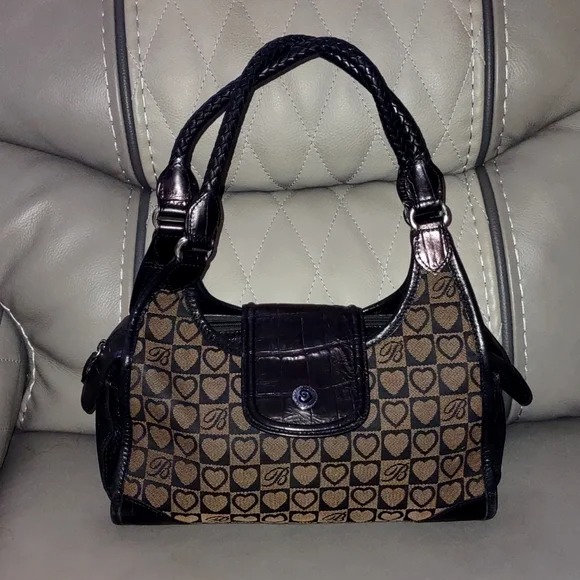 Brighton Logo Print Jacquard Satchel