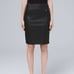 Black zipper coated pencil skirt size 10