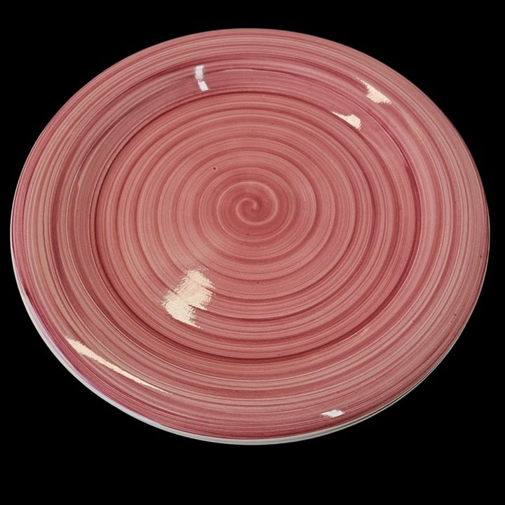 Tabletops 2 Swirl Ceramic Dinner Plates 10.75 Flora Di Roma Red Replacement