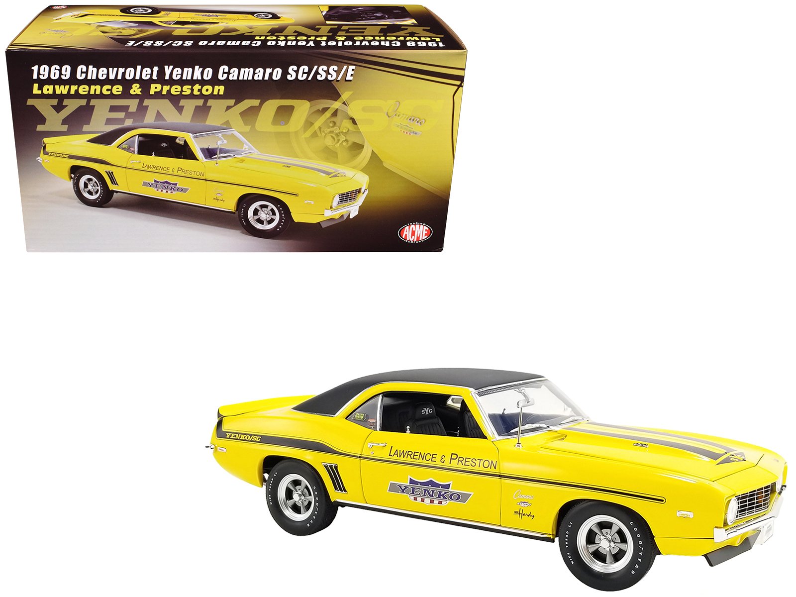 1969 Chevrolet Yenko Camaro SC/SS/E Lawrence & Preston Daytona Yellow with Bla