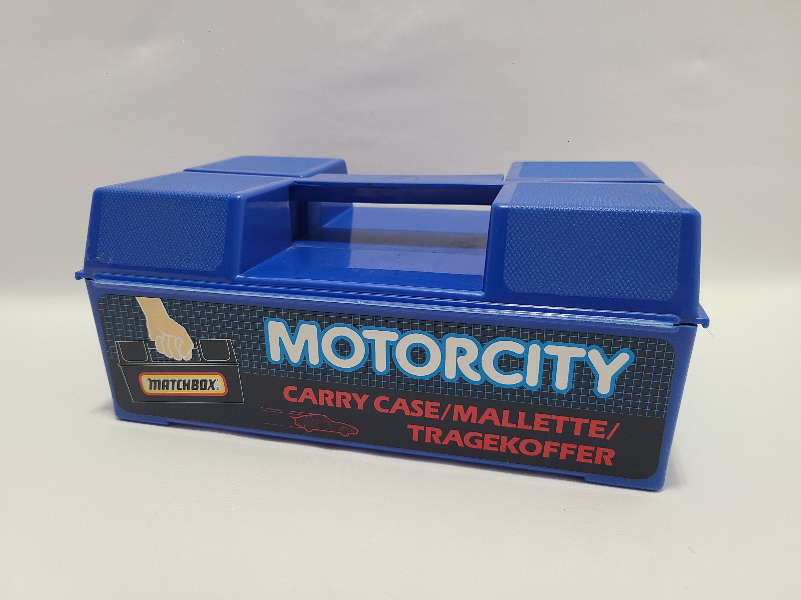 Matchbox Carry Case Lesney Products 1981 - 2x Black Car Trays, Holds 24 Cars