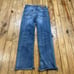 American Eagle Jeans Mens 28x30 Blue Original Boot Stretch Faded Whiskers