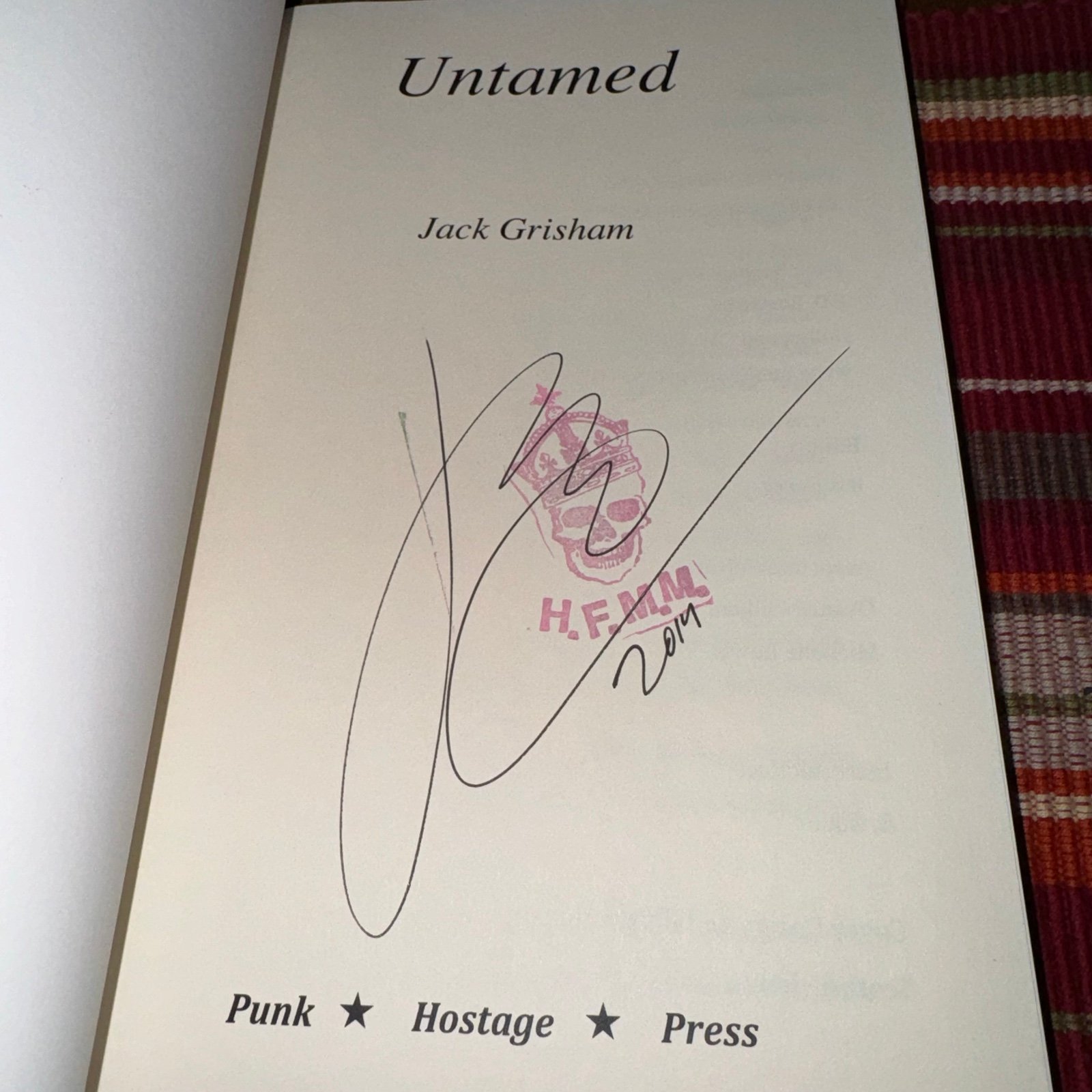 UNTAMED SIGNED JACK GRISHAM TSOL