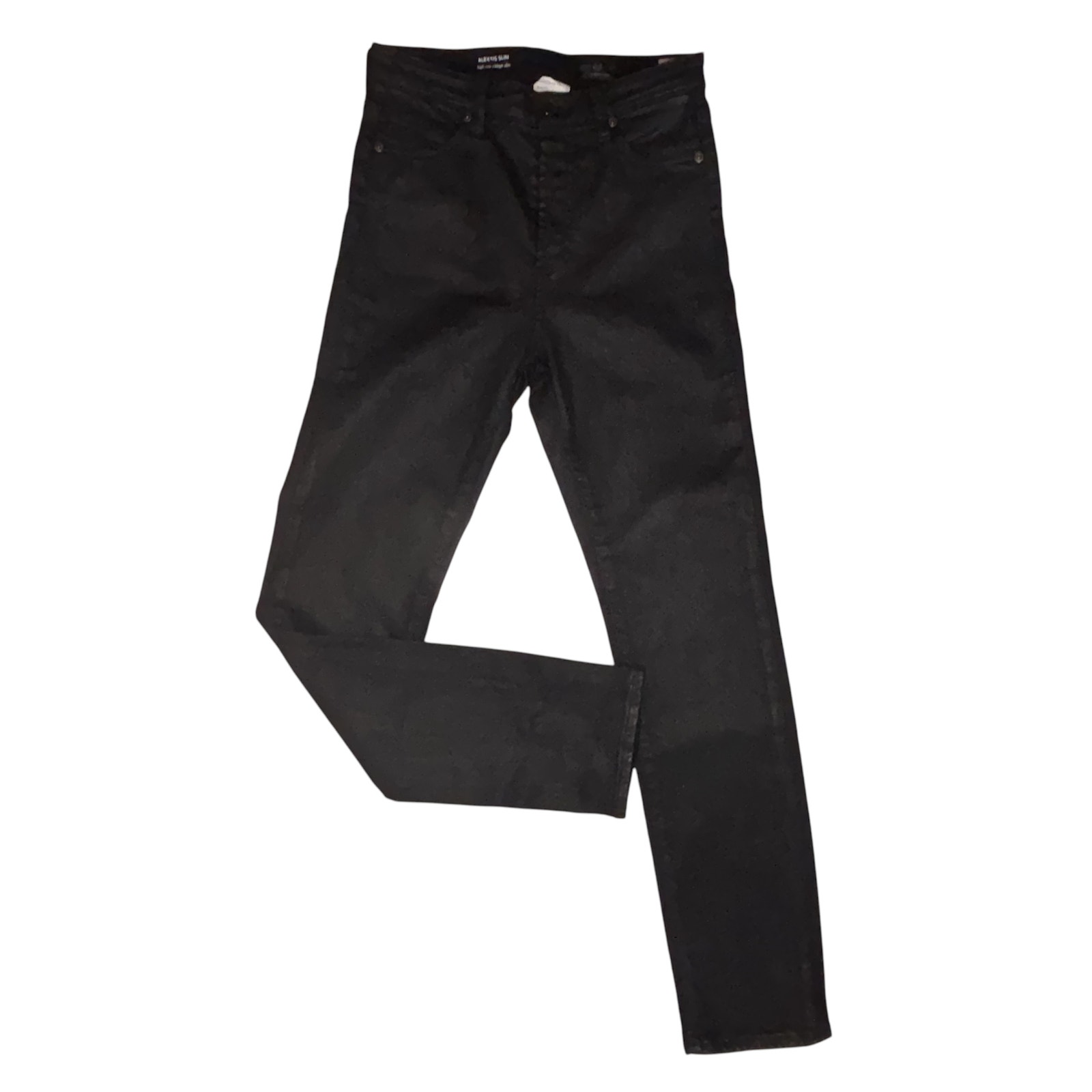 NWOT Adriano Goldschmied Alexxi Slim High Rise Vintage Slim Black Jean (Size 25)