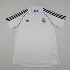 Adidas Real Madrid Polo Soccer Jersey Shirt Mens US Large White Futbol BQ3221
