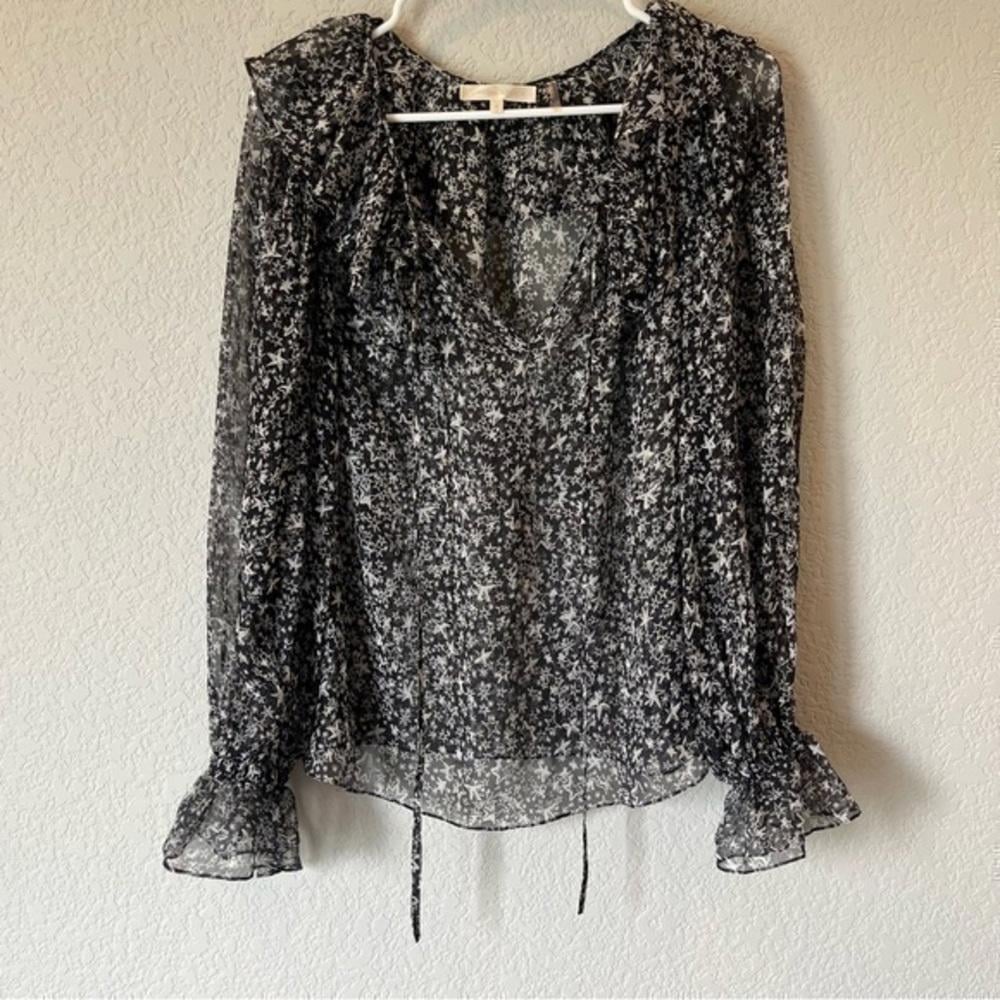 LoveShackFancy 100% Silk Starry Blouse