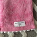 Rare Minnie Mouse Embroidered Patch Pink Small Mini Hand Towel White Bow Ruffle
