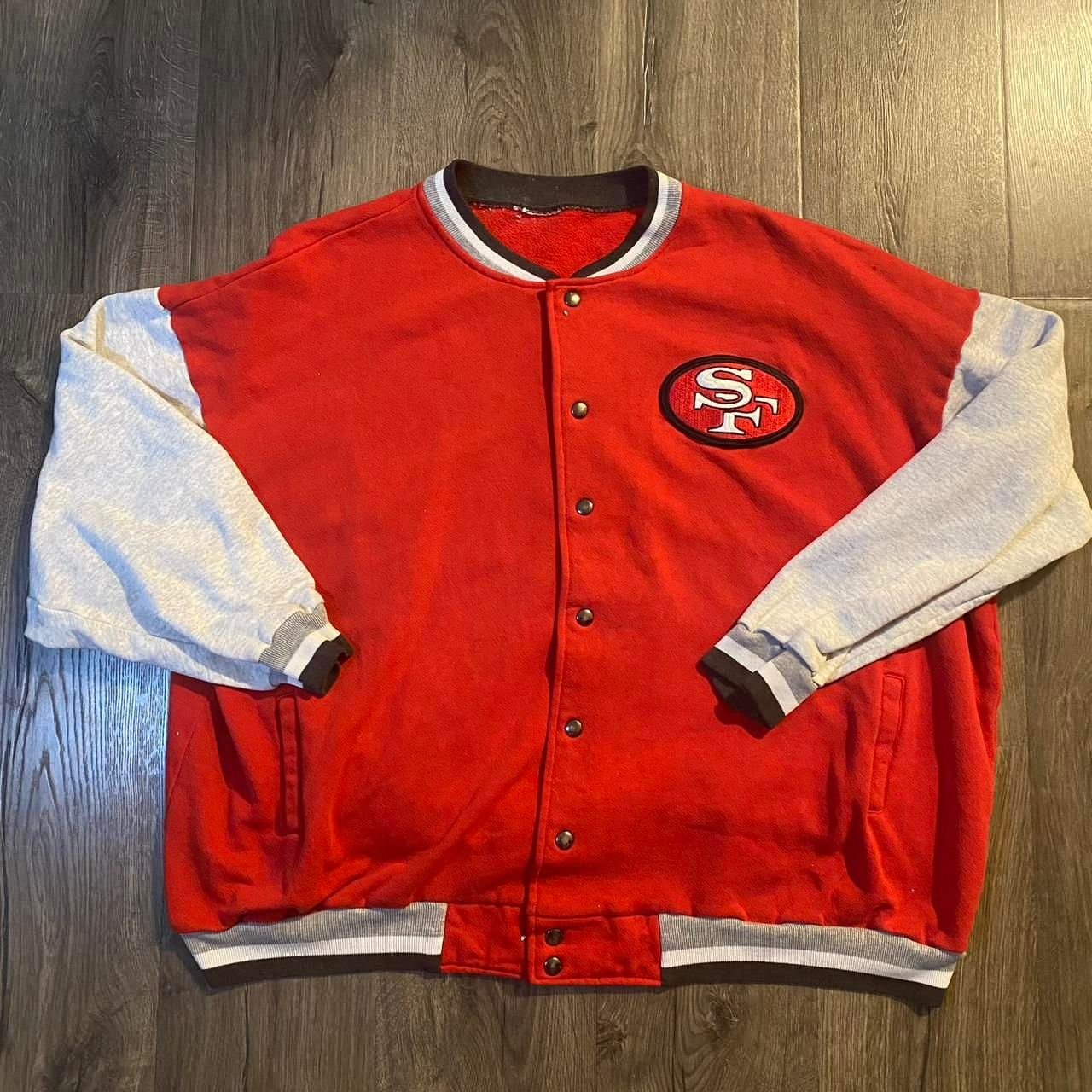 Men Vintage San Francisco 49ers Majestic NFL Varsity Jacket