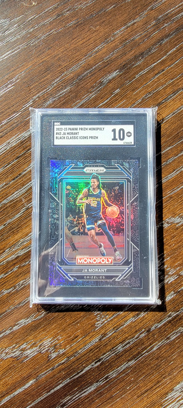 Graded Ja Morant Black Icons Monopoly Card