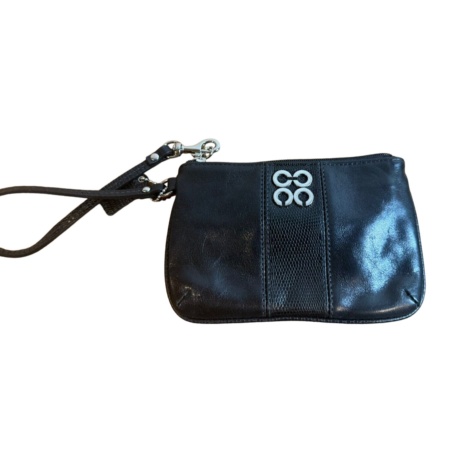 Coach coin Purse wristlet Black 6 x 4 NEW with loose tag