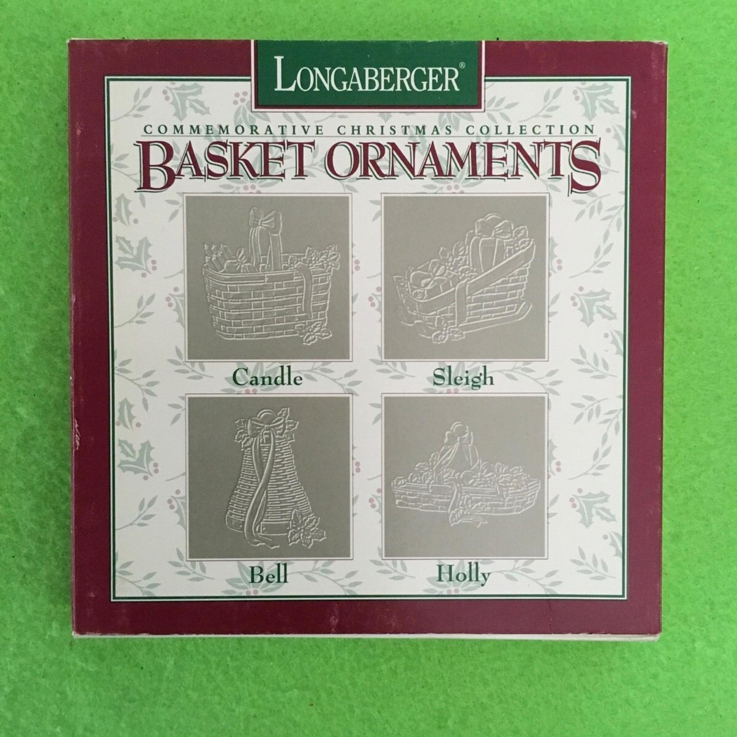 Longaberger Pewter Basket Ornaments