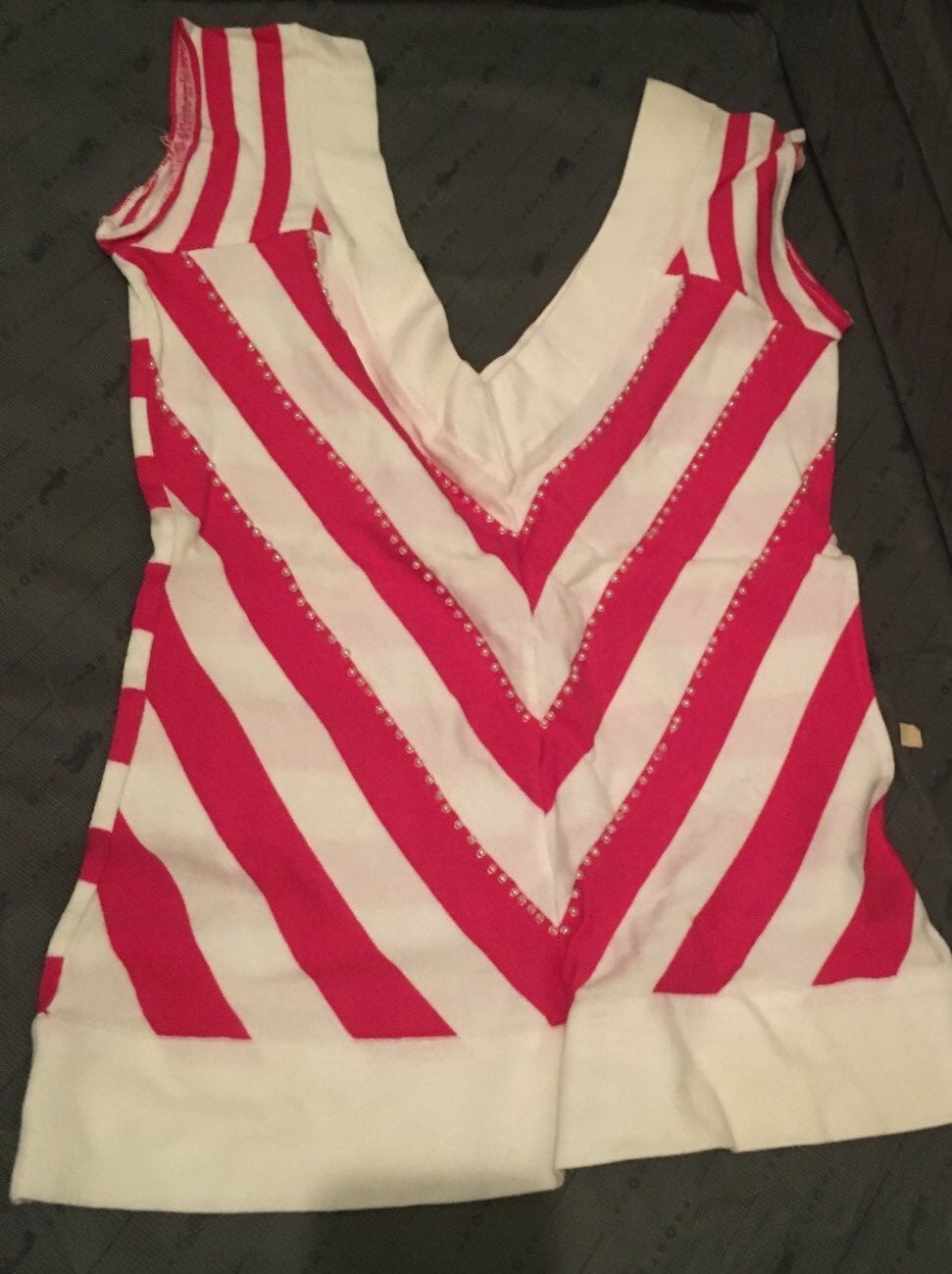 VINTAGE FLASHBACK PIERRI NY PINK WHITE STRIPE