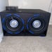 2 subs in armor coated box and 2000 watt amp