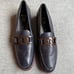 Ara Kyle Leather Loafer Black Chunky Chain Accents Sophisticated Women's 8