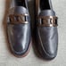 Ara Kyle Leather Loafer Black Chunky Chain Accents Sophisticated Women's 8