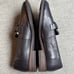 Ara Kyle Leather Loafer Black Chunky Chain Accents Sophisticated Women's 8