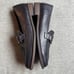 Ara Kyle Leather Loafer Black Chunky Chain Accents Sophisticated Women's 8
