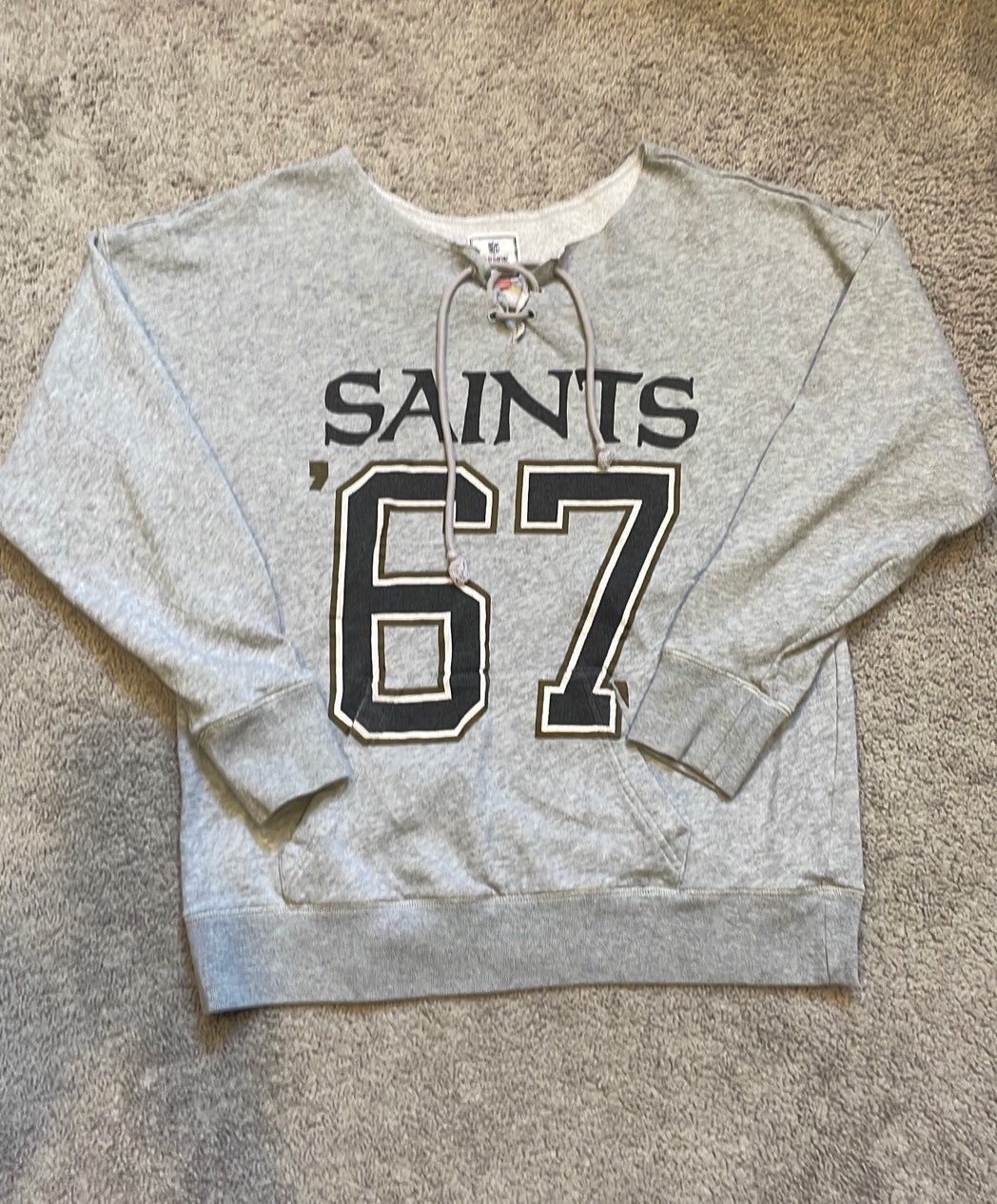 VS PINK New Orleans Saints Lace Up Sweatshirt