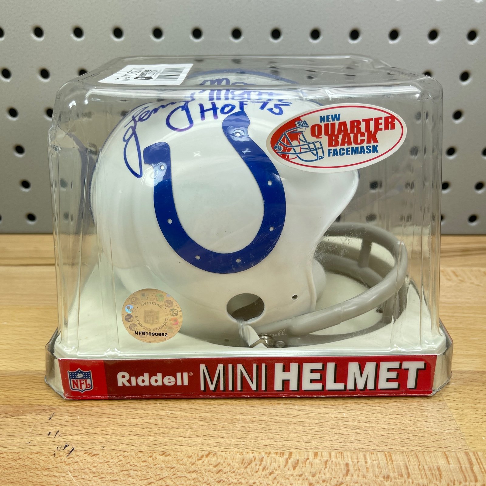 LENNY MOORE Autographed Mini Helmet Vintage Style PSA Cert Colts HOF Legend AUTO