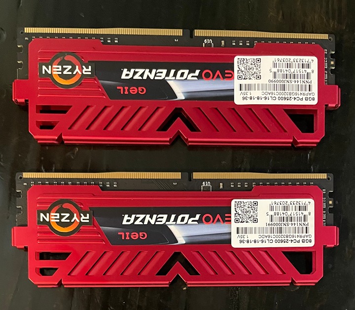 GEIL EVO Potenza 16 GB RAM ( DDR4) ( 2 X 8gb Sticks)