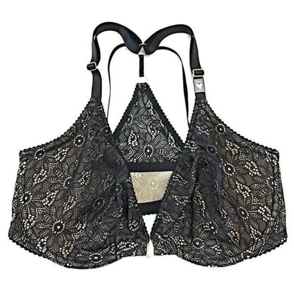 Victoria’s Secret Strappy unlined plunge push up without the padding bra 32DDD