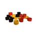 Set of Melamine Mid Century Napkin Rings. Made in Japan. Mustard, Black and Red.