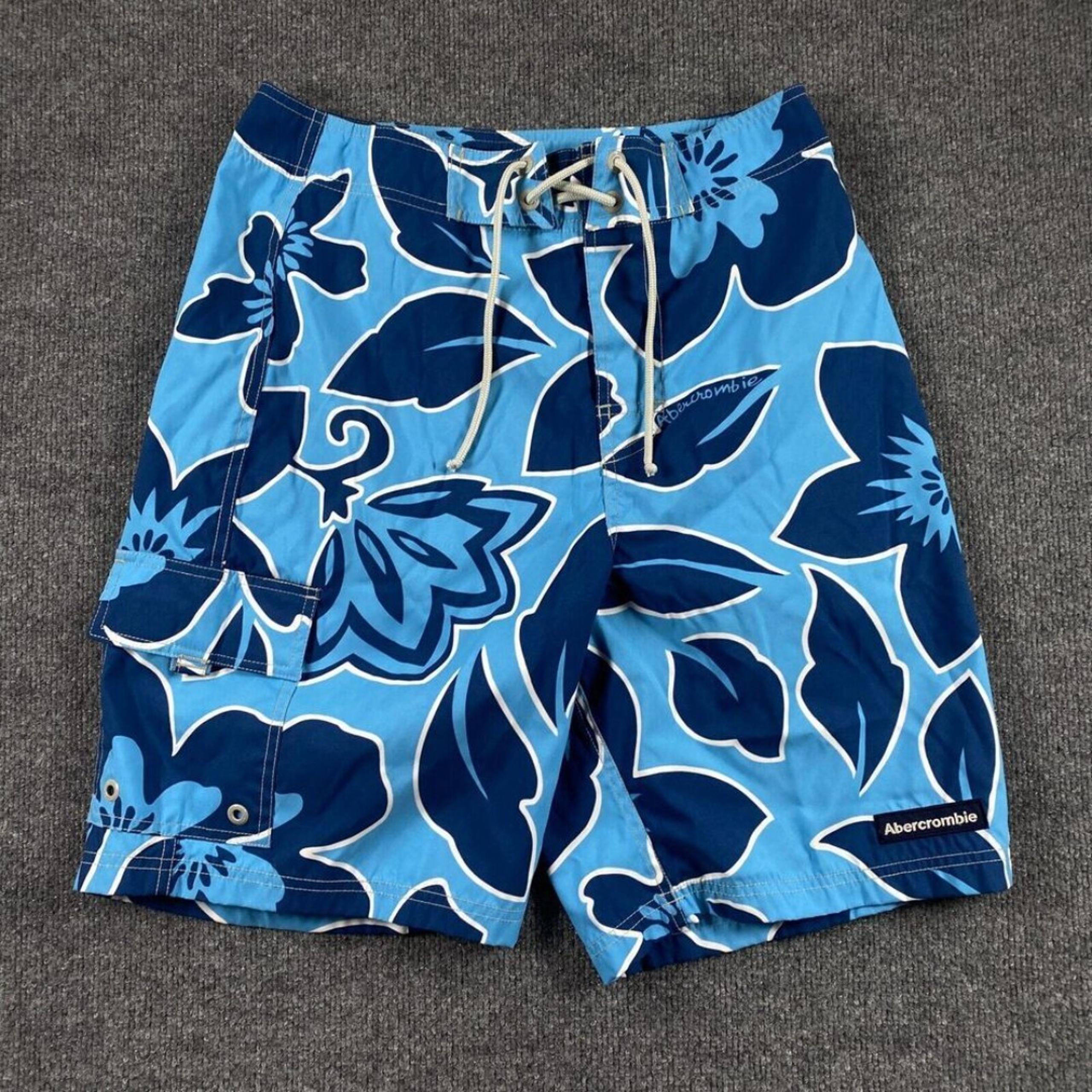 Vintage Abercrombie Fitch Shorts Blue Mens Size 30 NWT
