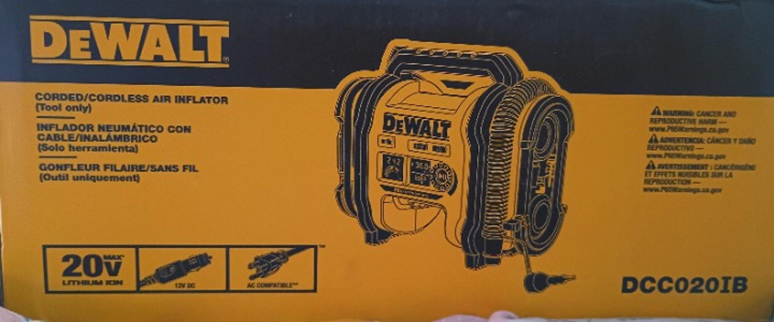 Dewalt Corded/Cordless Air Inflator