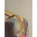 Logo Lori Goldstein Womens Top 2X Colorful Abstract Button Up Mesh Stretch Sheer