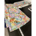 Logo Lori Goldstein Womens Top 2X Colorful Abstract Button Up Mesh Stretch Sheer