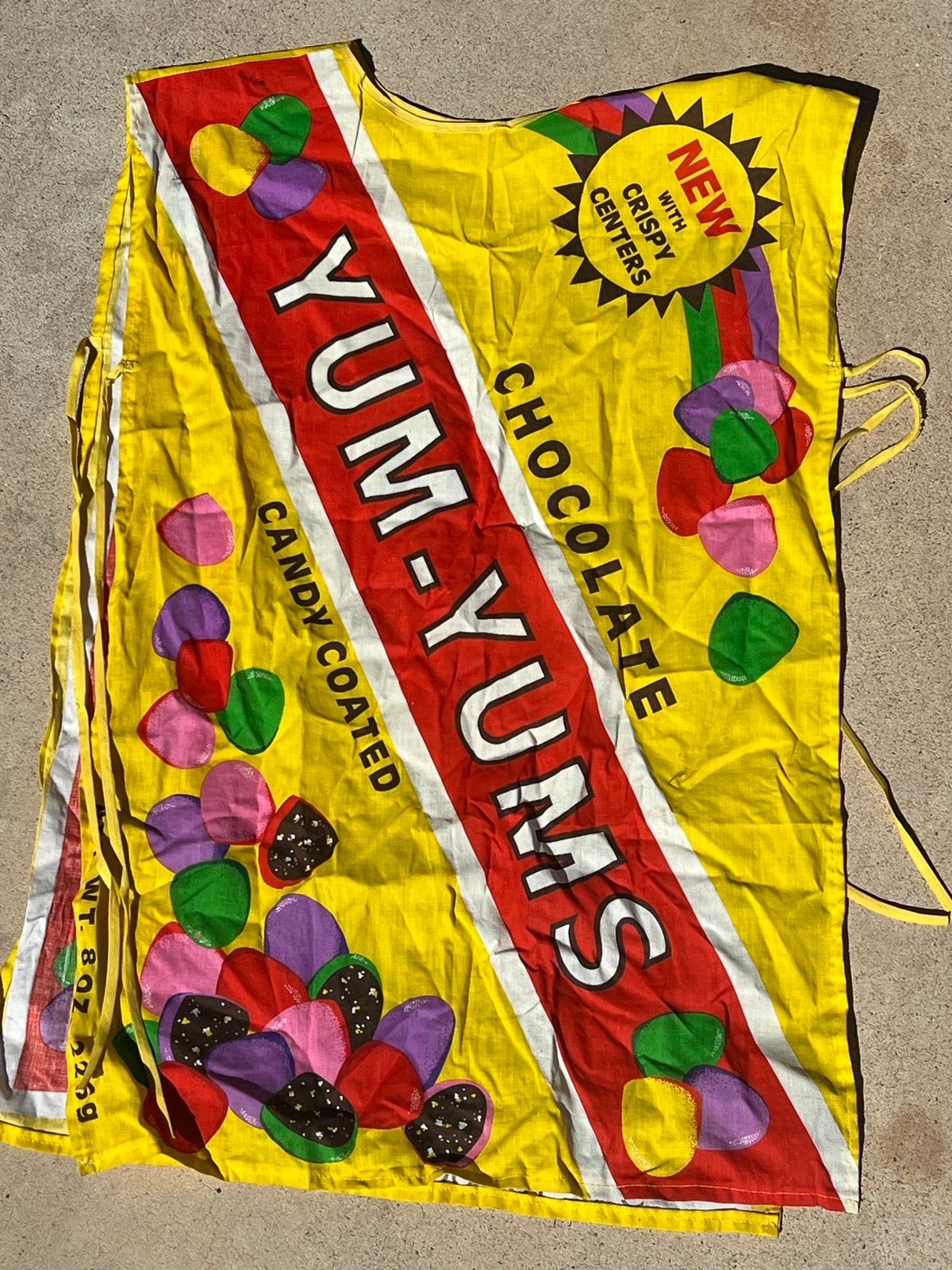 Chocolate Yum-Yums vintage mid-century modern kitch ad apron RARE