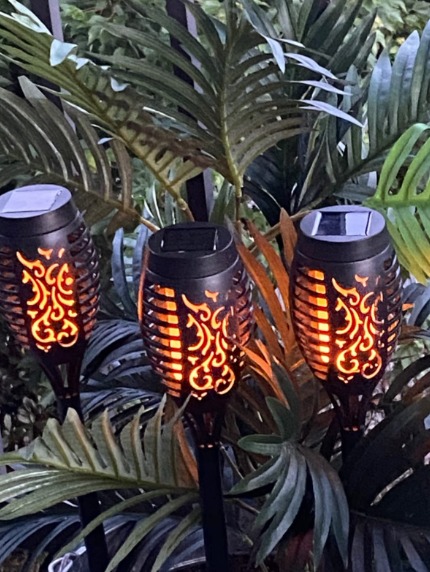 Solar Lights Outdoor, 8Pack Solar Torch Light with Flickering Flame, Waterproof