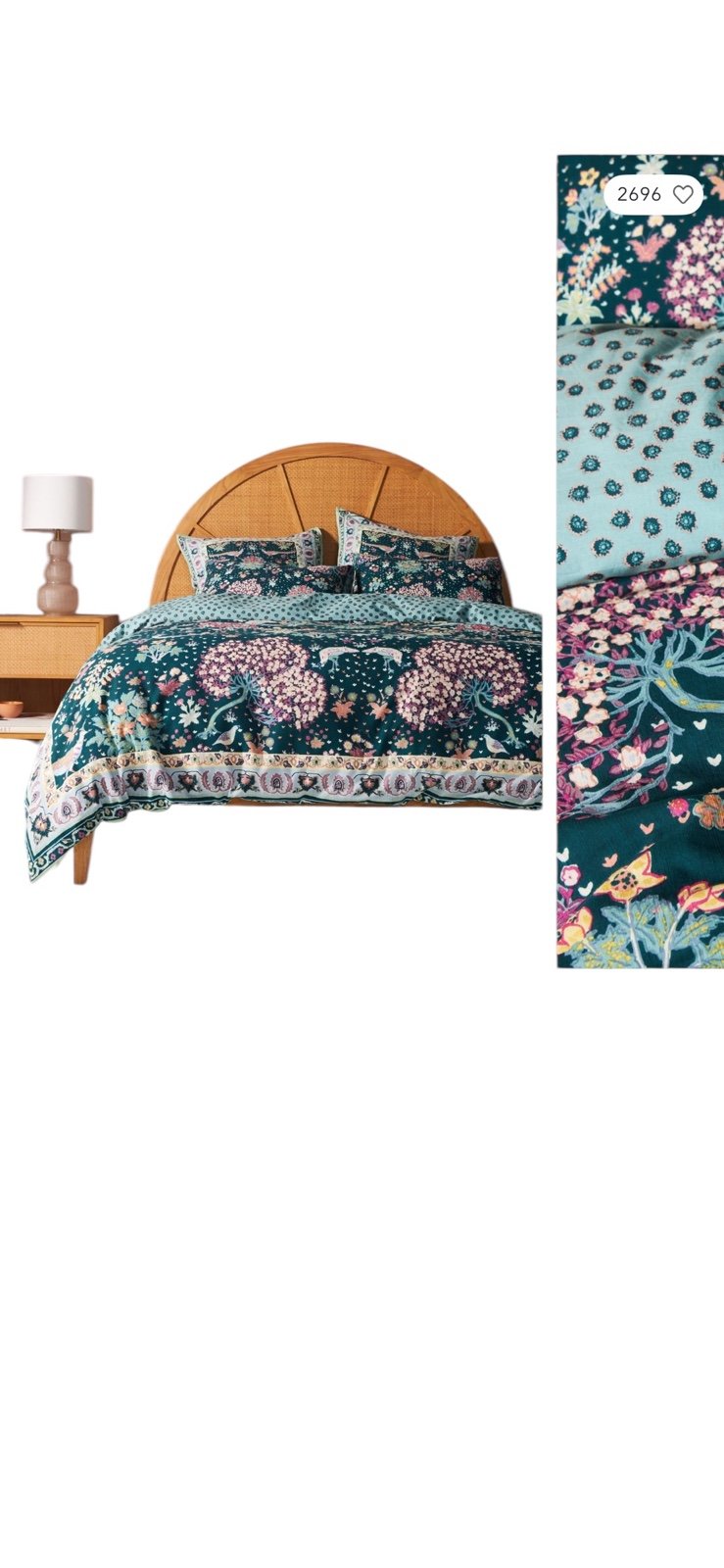 Anthropologie King size Duvet with euro Shams