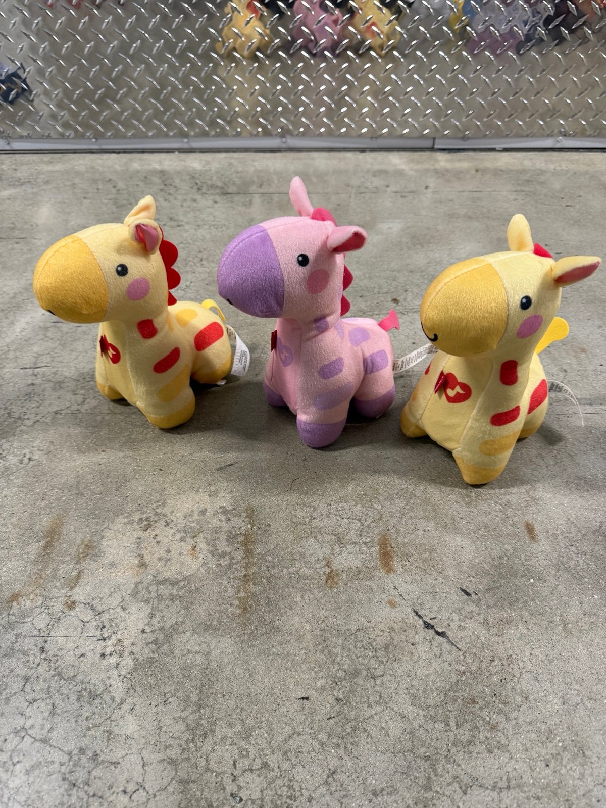 LOT OF 3 Fisher Price Giraffe Soothe and Glow Baby Yellow Music Light Plushies