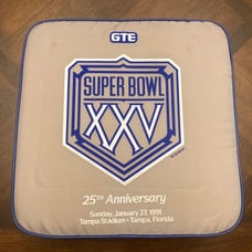 Superbowl Seat Cover with Collectibles