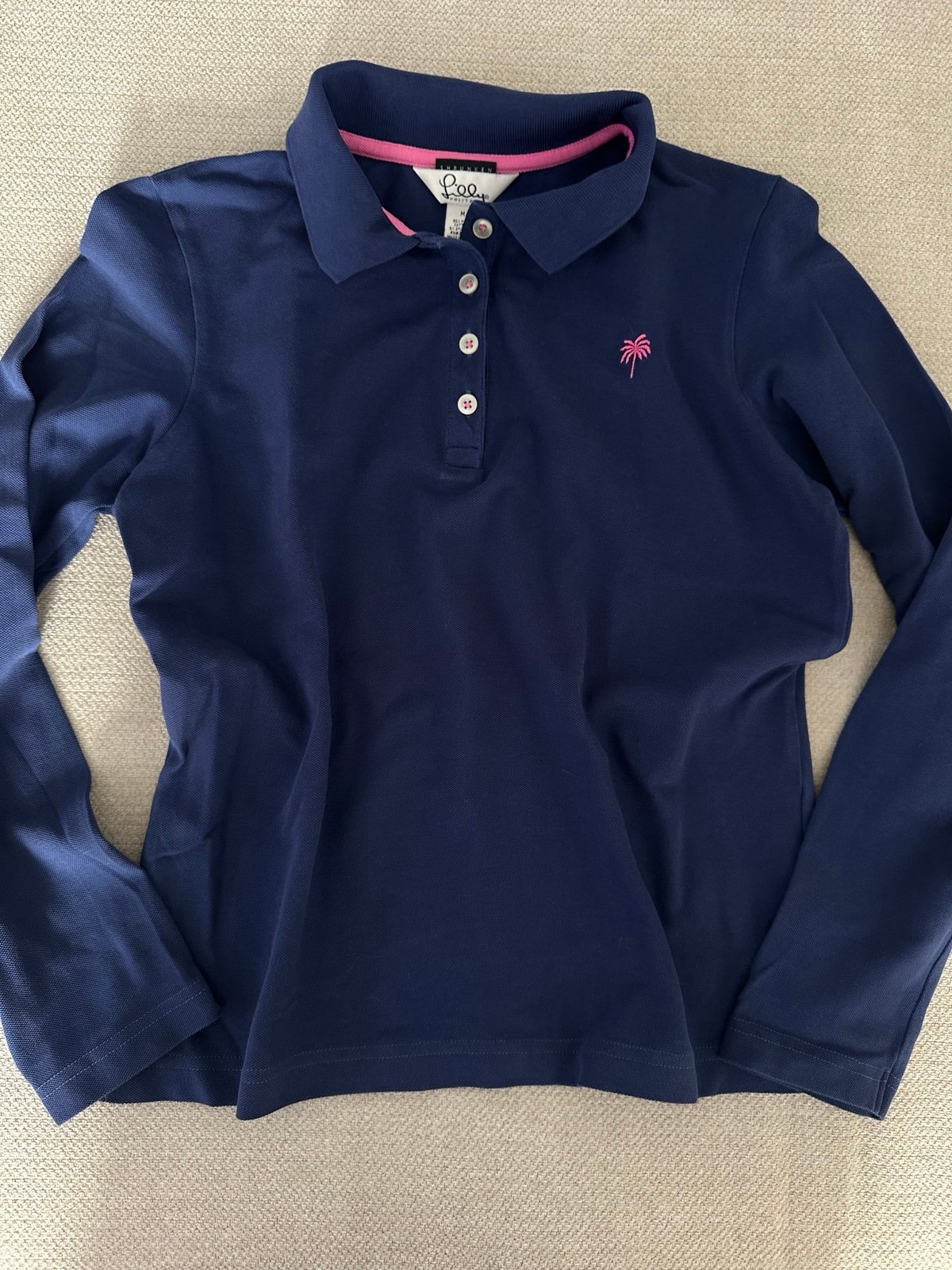 Lilly Pulitzer Navy Longsleeve Polo