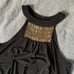 The Limited Black Halter w/Brass Beading