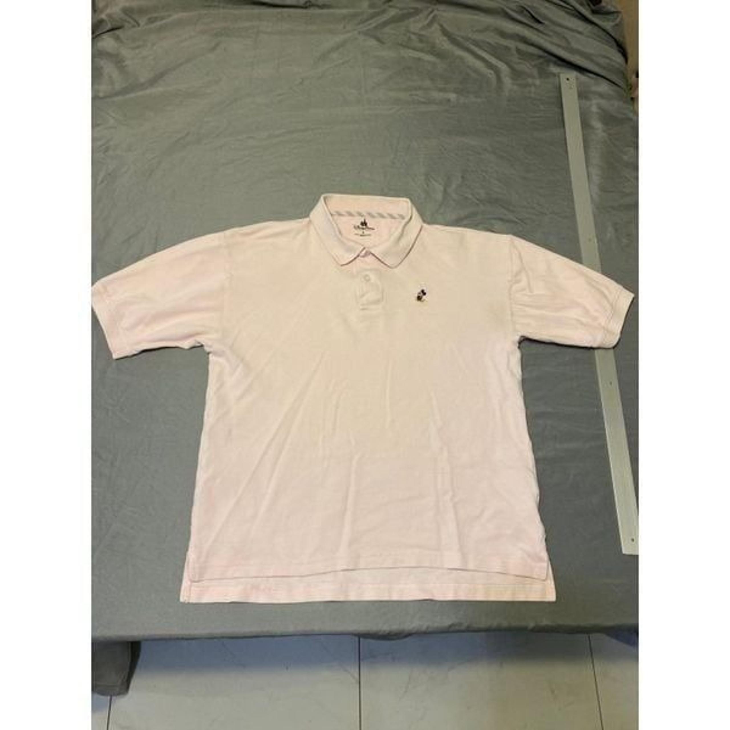 Disney Polo Shirt Womens Small Light Pink Mickey Mouse Short Sleeve