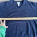 L.L. Bean Navy Blue VTG Shetland Knit Wool Pullover Sweater Shirt Mens Sz L