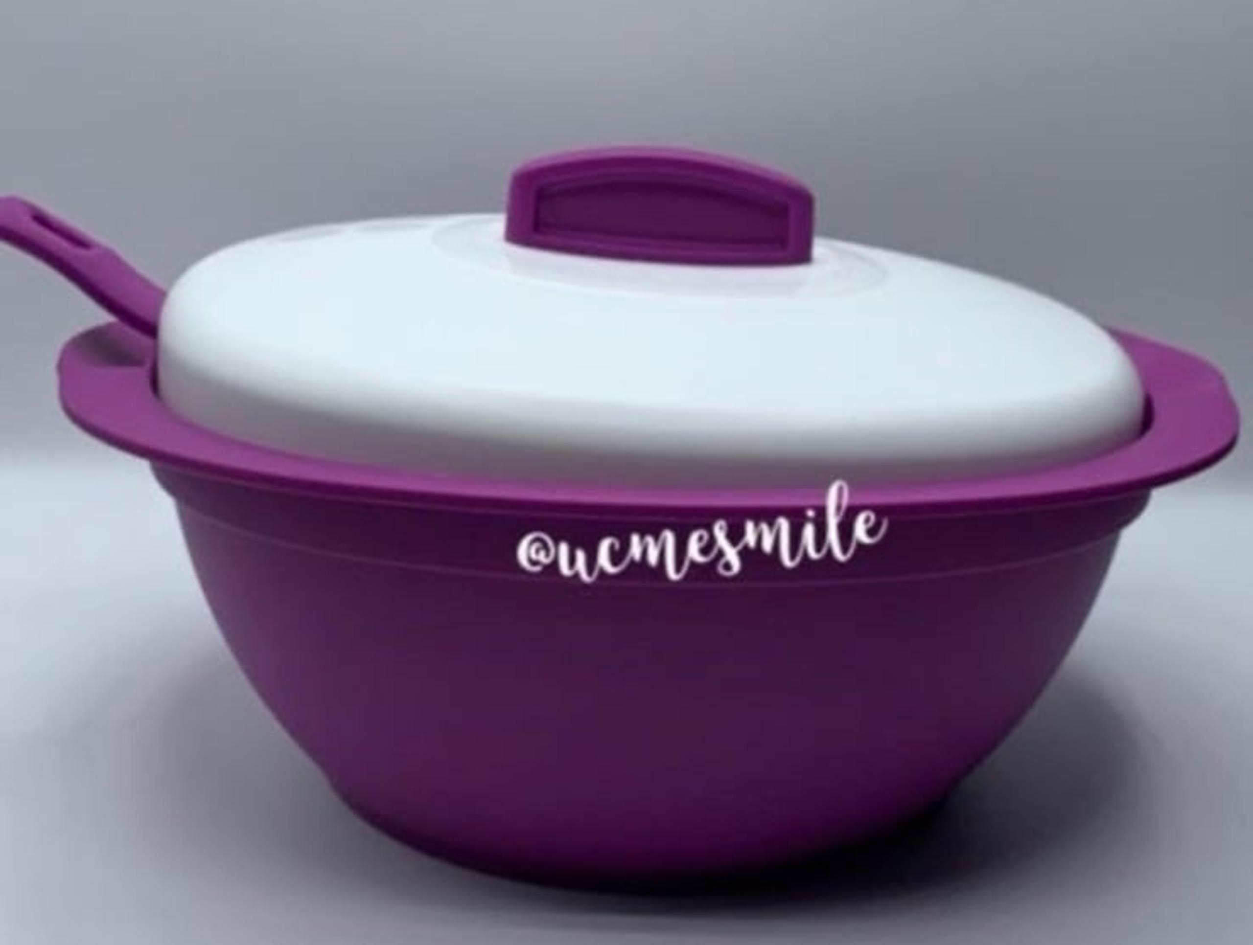 Tupperware Legacy Purple Rice and Soup Server Bowl with Scoop