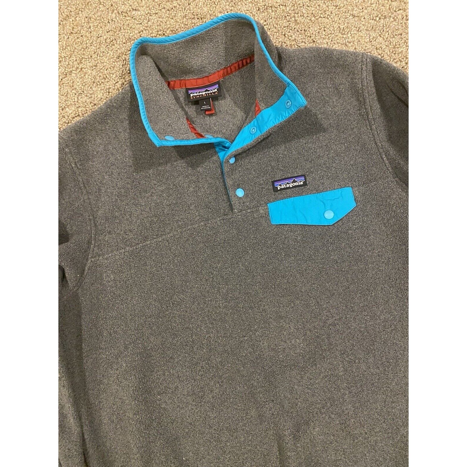 Patagonia Lightweight Synchilla Snap-T Fleece Pullover Womens Large Dark Gray