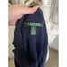 Lauren Ralph Lauren Combed Cotton Knit Blazer Navy Crest Button Gold Tone Sz XS